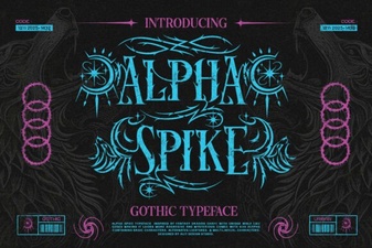 Alpha Spike Font: Bold Geometric Typeface for Modern Design