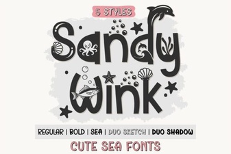 Sandy Wink Sea Font: Whimsical Waves of Typography