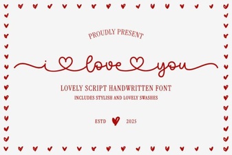 I Love You Font Ideas for Romantic Design Projects